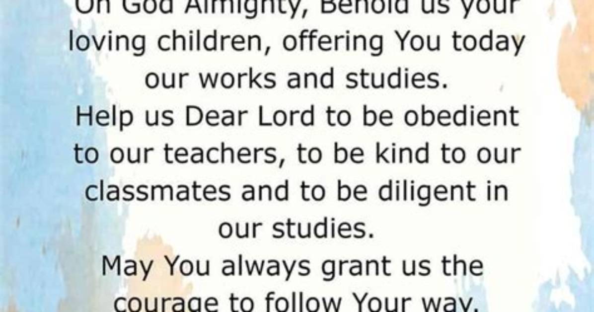 10 Best Opening Prayers for School Assembly Before Classes
