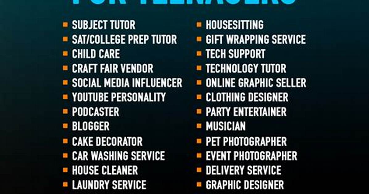 10 Business Ideas for Teens