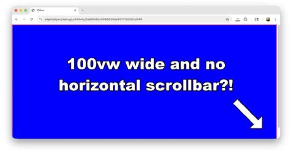 100Vw Causing Horizontal Overflow, but Only If More Than One?