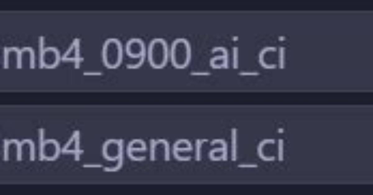 #1273 – Unknown Collation: ‘Utf8Mb4_Unicode_520_Ci’
