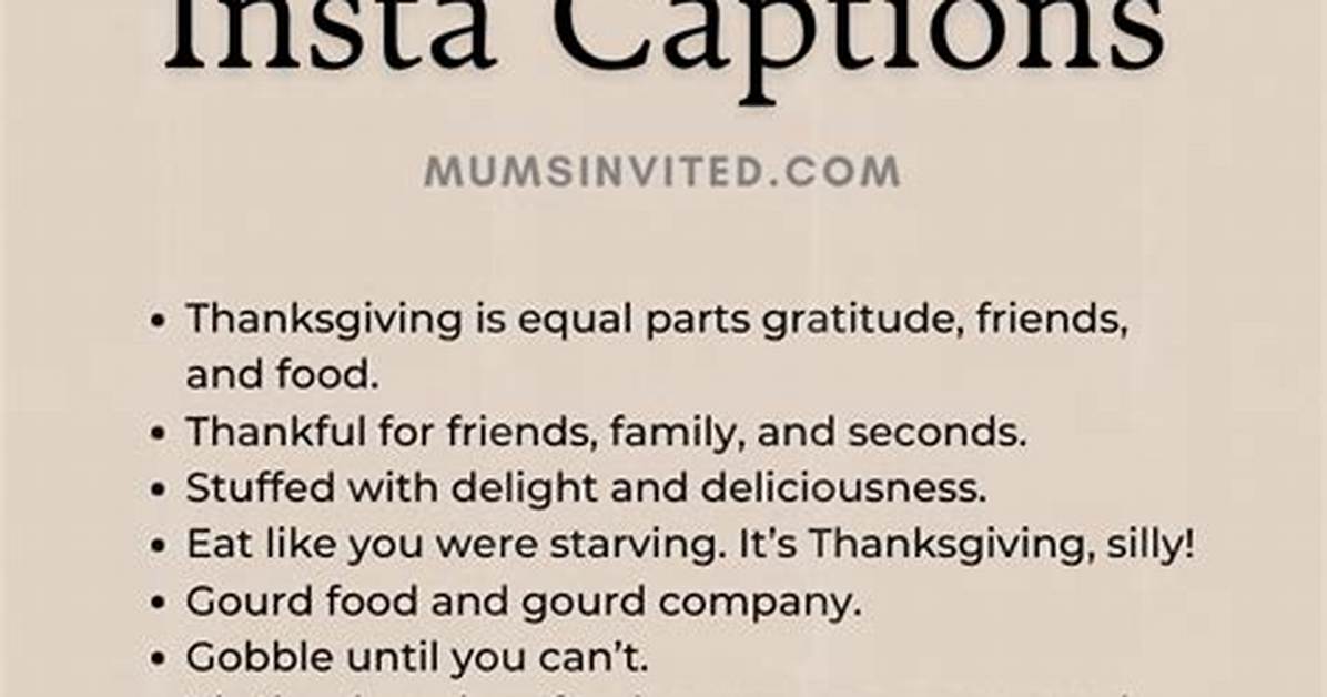 151 Funny and Cute Thanksgiving Instagram Captions 2023
