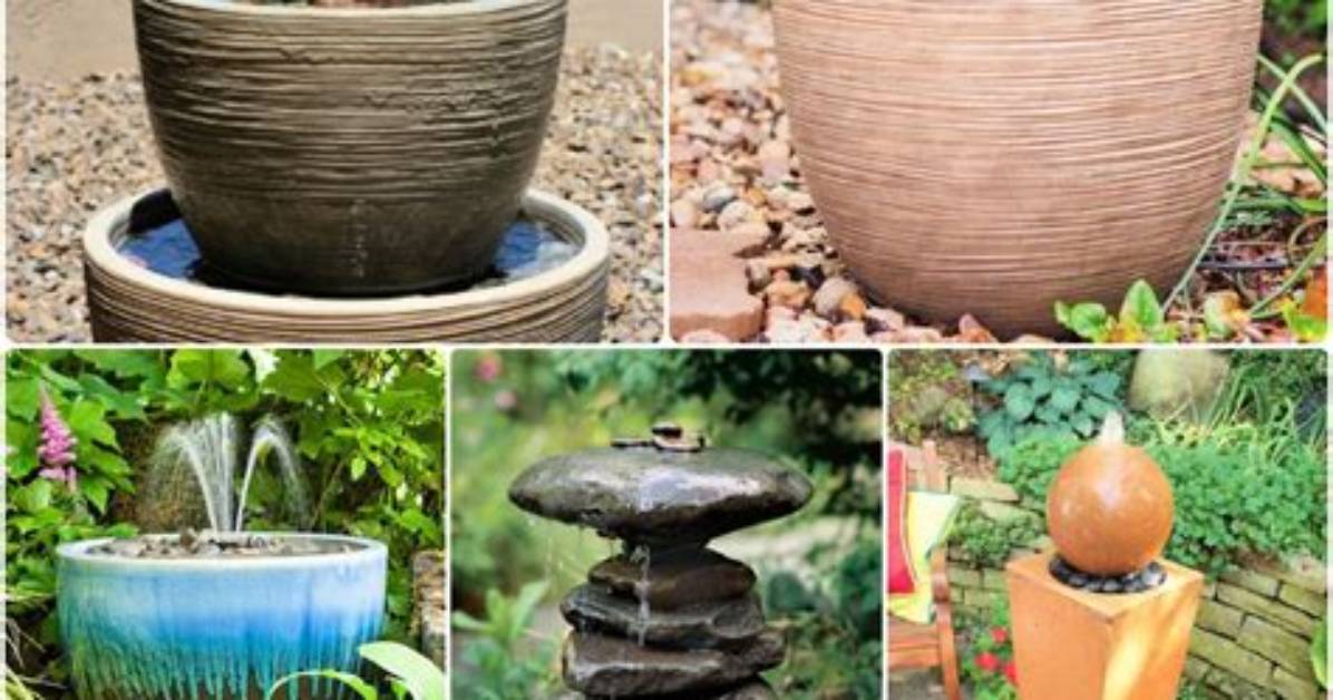 17 Outdoor Fountain Ideas - How to Make a Garden Fountain for Your Backyard