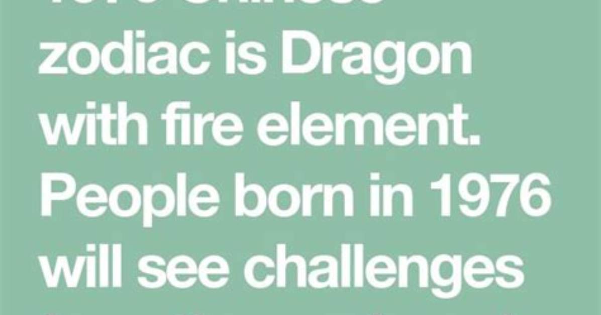 1976 Chinese Zodiac