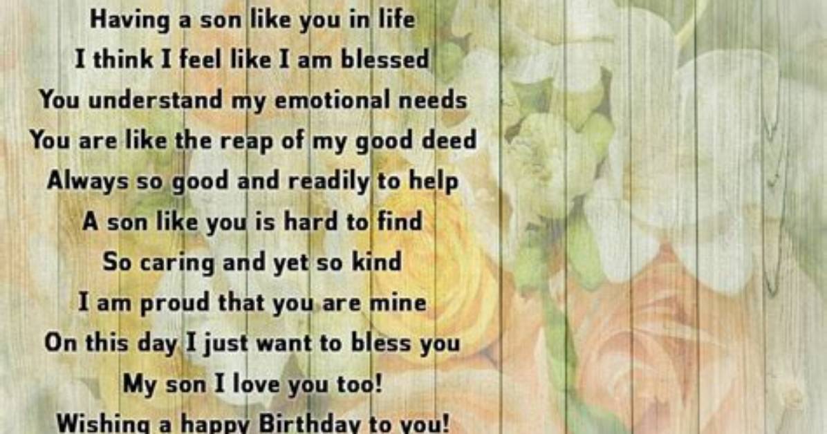 21 Birthday Poems for Son to Melt His Heart with Joy