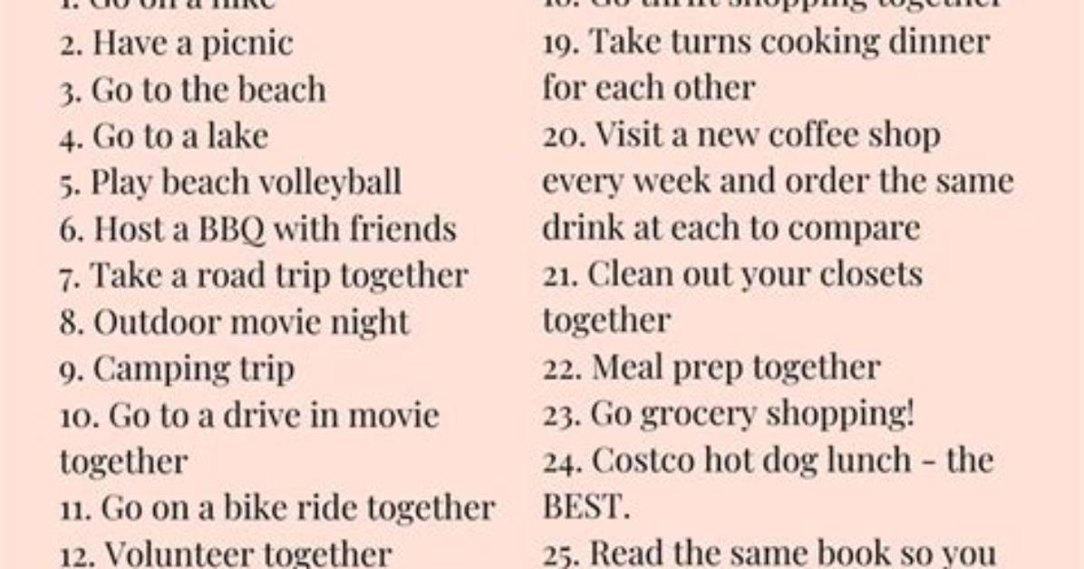 37 Summer Date Ideas - Fun and Easy Summer Date Bucket List