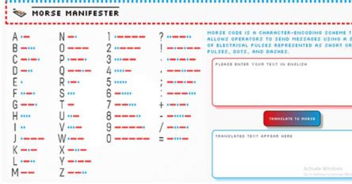 41 Translate to Morse Code