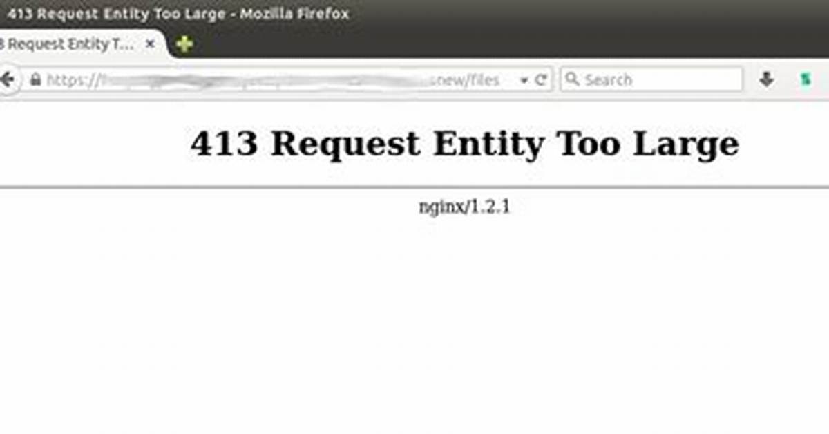 413 Request Entity Too Large - File Upload Issue
