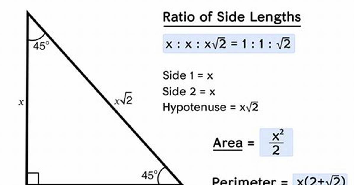 45 45 Triangle Formula