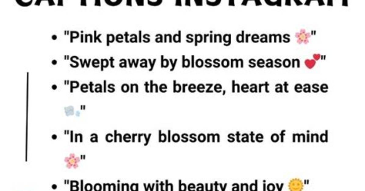 50+ Cherry Blossom Instagram Captions Ideas for Your Photos