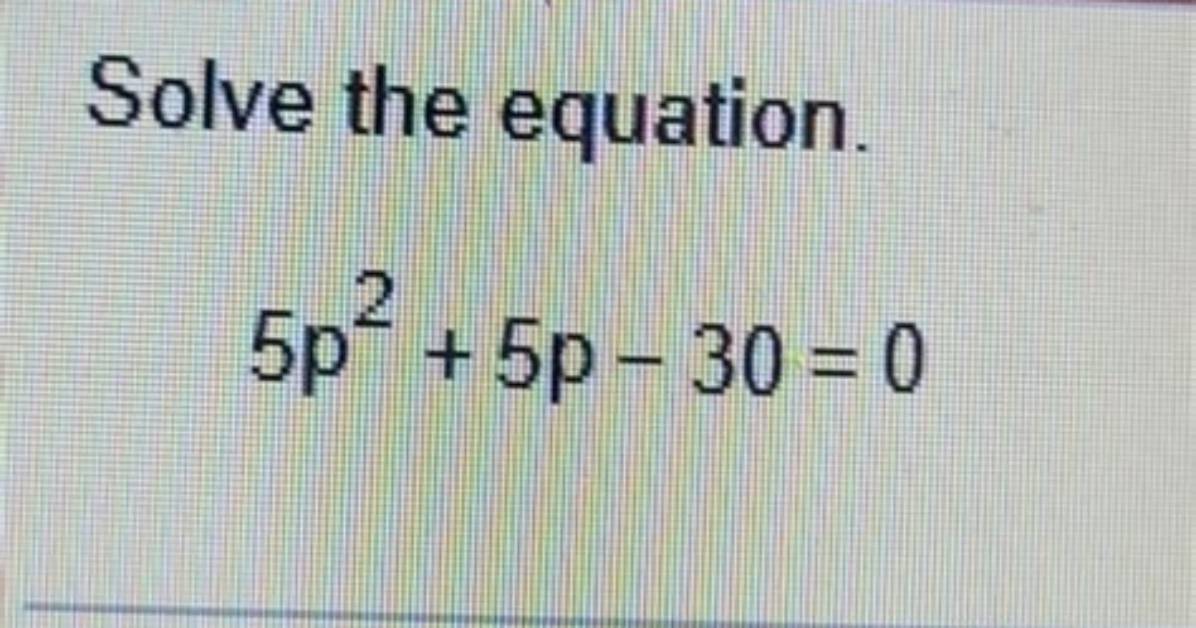 5P=30