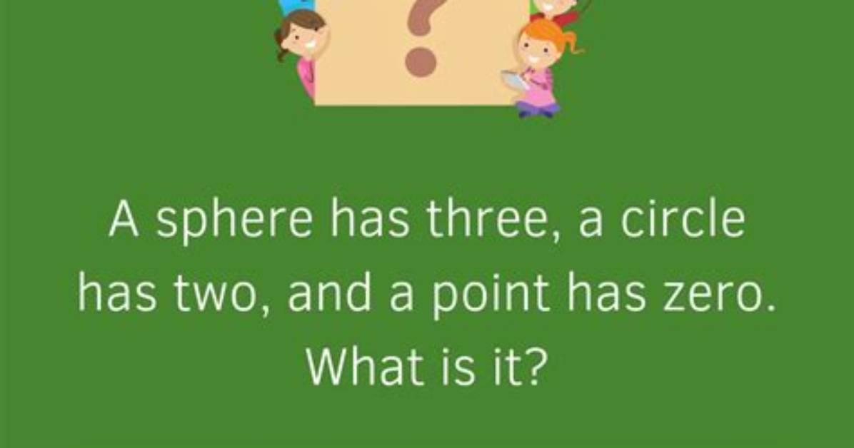 A Sphere Has Three, a Circle Has Two, and a Point Has Zero. What Is It? -Word Riddles Level 1175