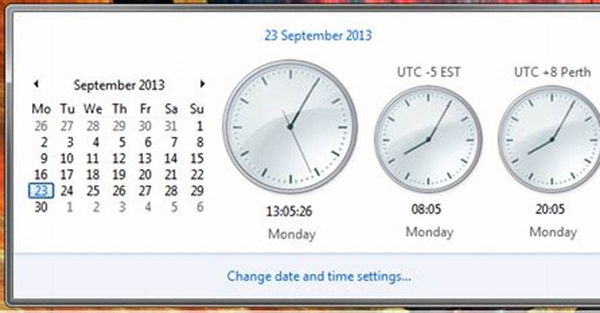 A Windows Clock to Show Both Utc and Local Time?