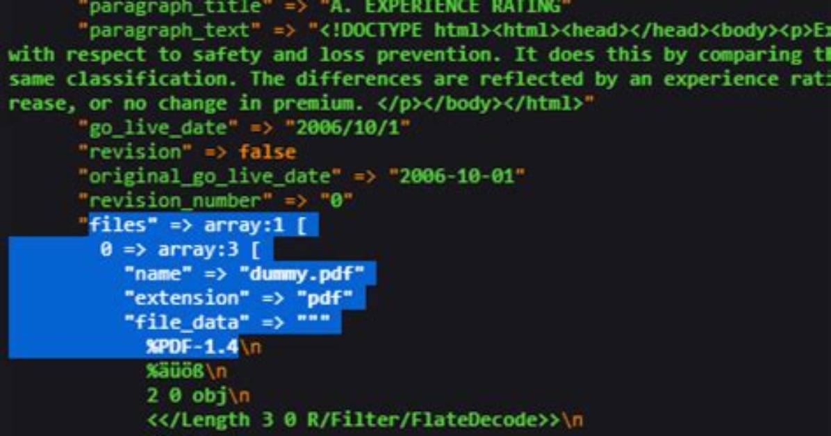 Access Filebag File Array in a Foreach Loop