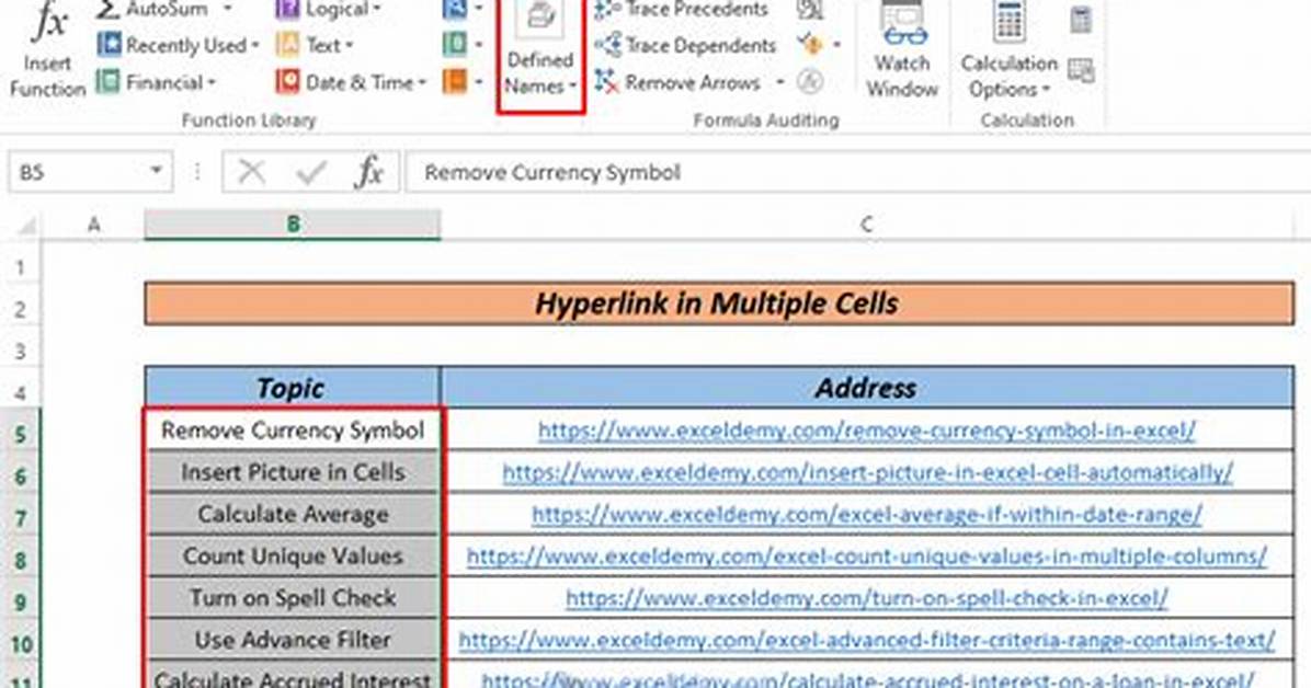 Add Multiple Hyperlinks to Multiple Cells in Worksheet