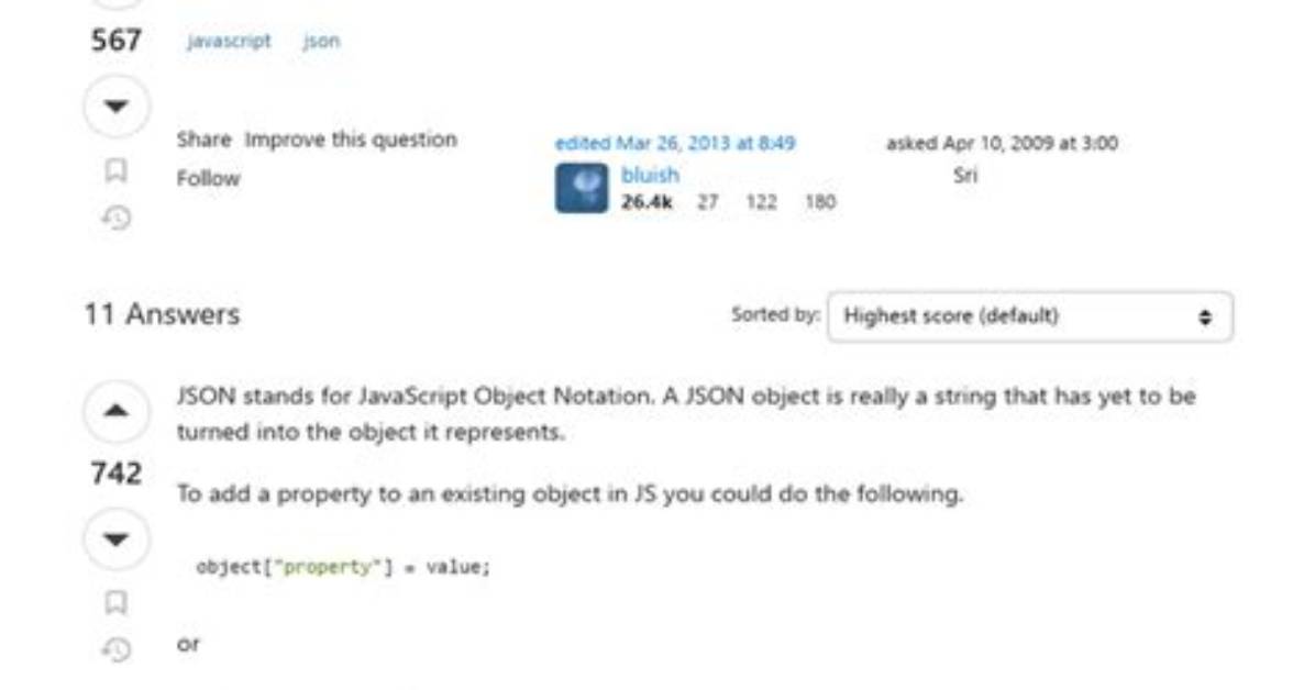 Add New Attribute (Element) to Json Object Using Javascript