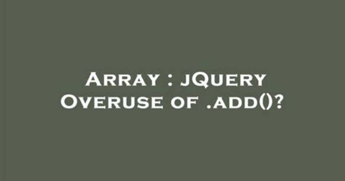 Add to Array jQuery