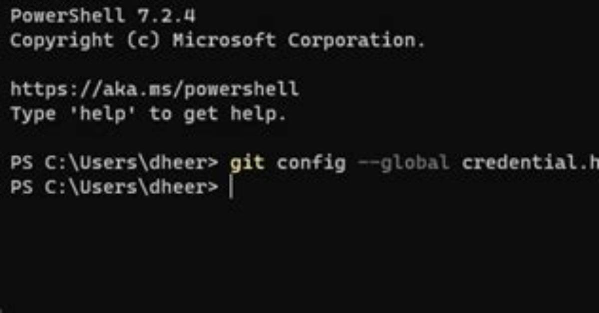 Adding Git Credentials on Windows
