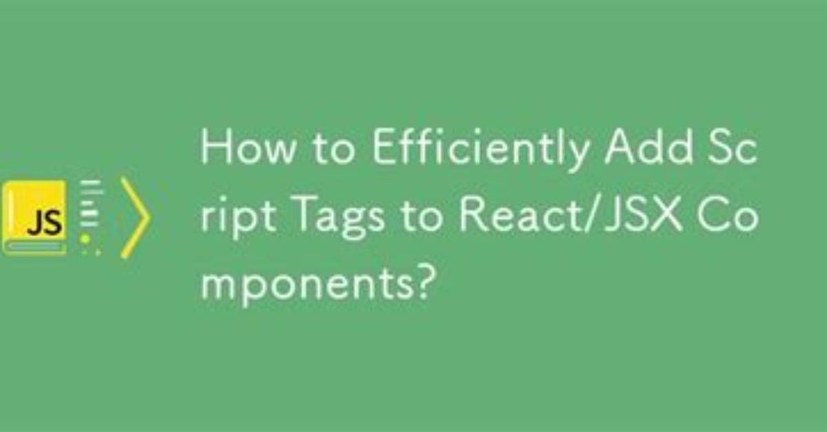 Adding Script Tag to React/Jsx
