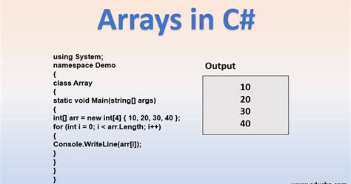 Adding Values to a C# Array