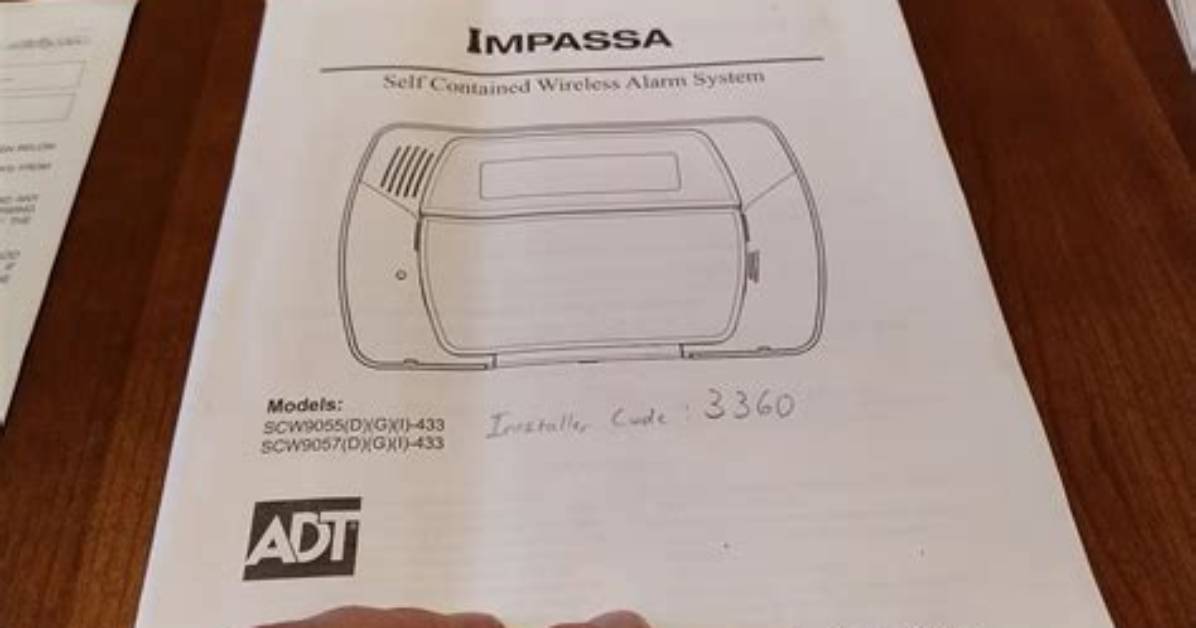 Adt Installer Code