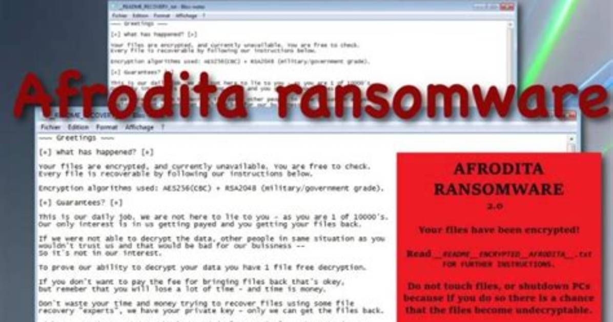 Afrodita Ransomware — How to Remove Pc Virus?