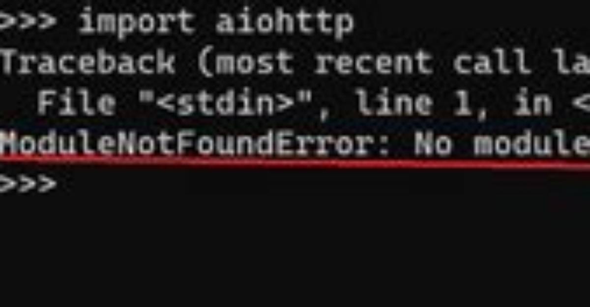 Aiohttp Module - Import Error