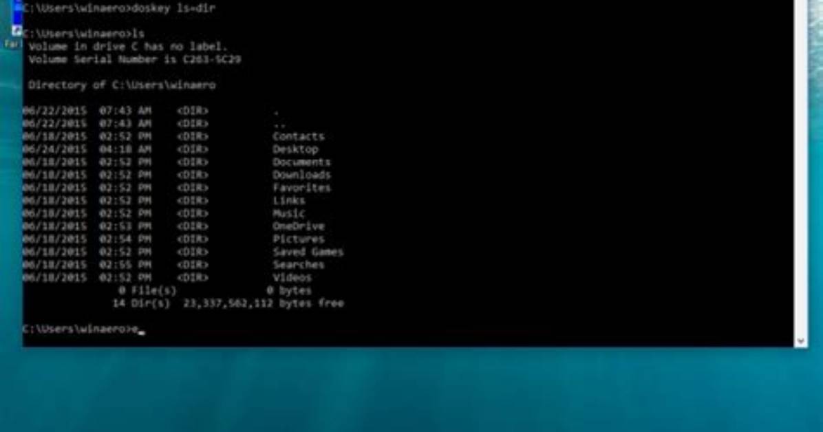 Aliases in Windows Command Prompt