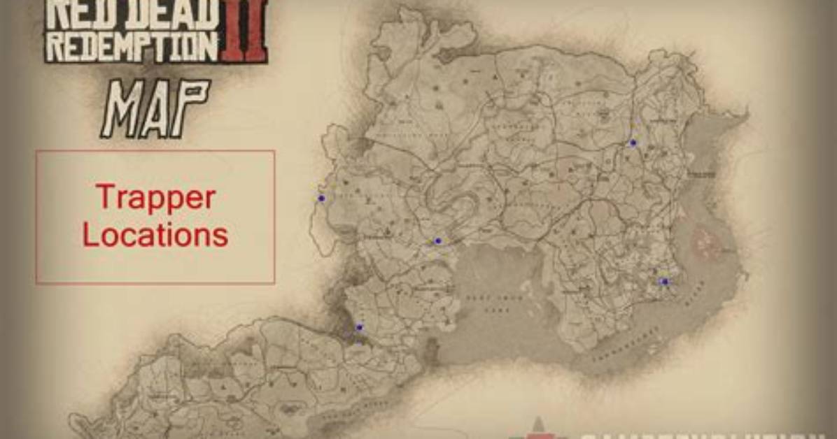 All 5 Trapper Locations Red Dead Redemption 2 Map Guide