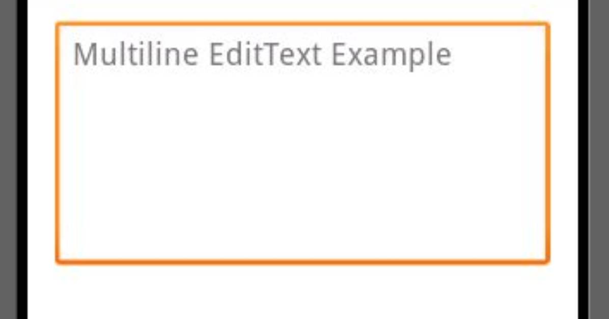 Allow Multi-Line in Edittext View in Android?