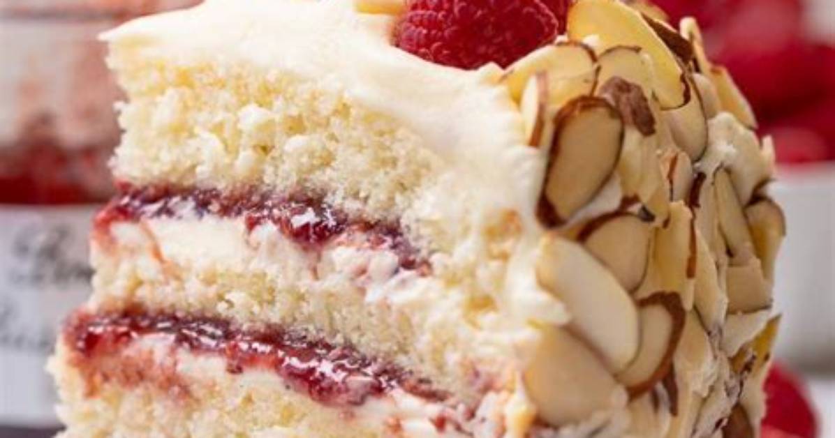 Almond Raspberry Layer Cake