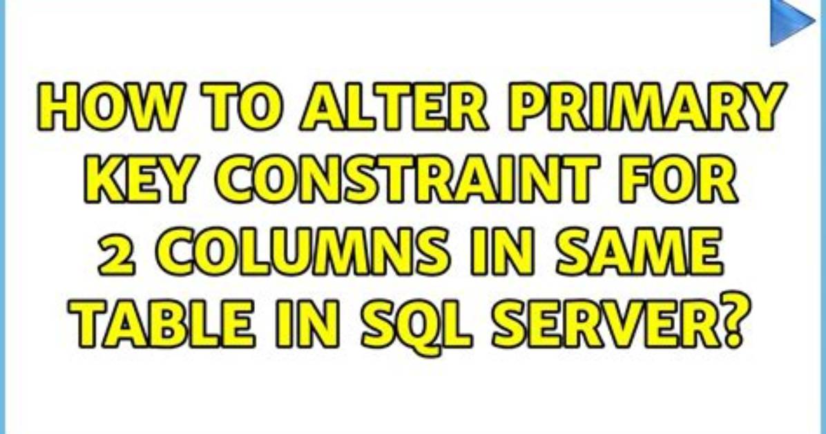 Alter Table Column for Primary Key and Identity