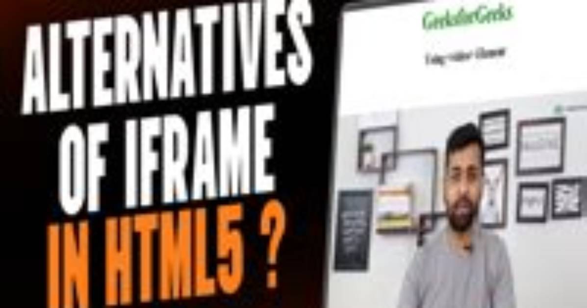 Alternative to iFrames with Html5