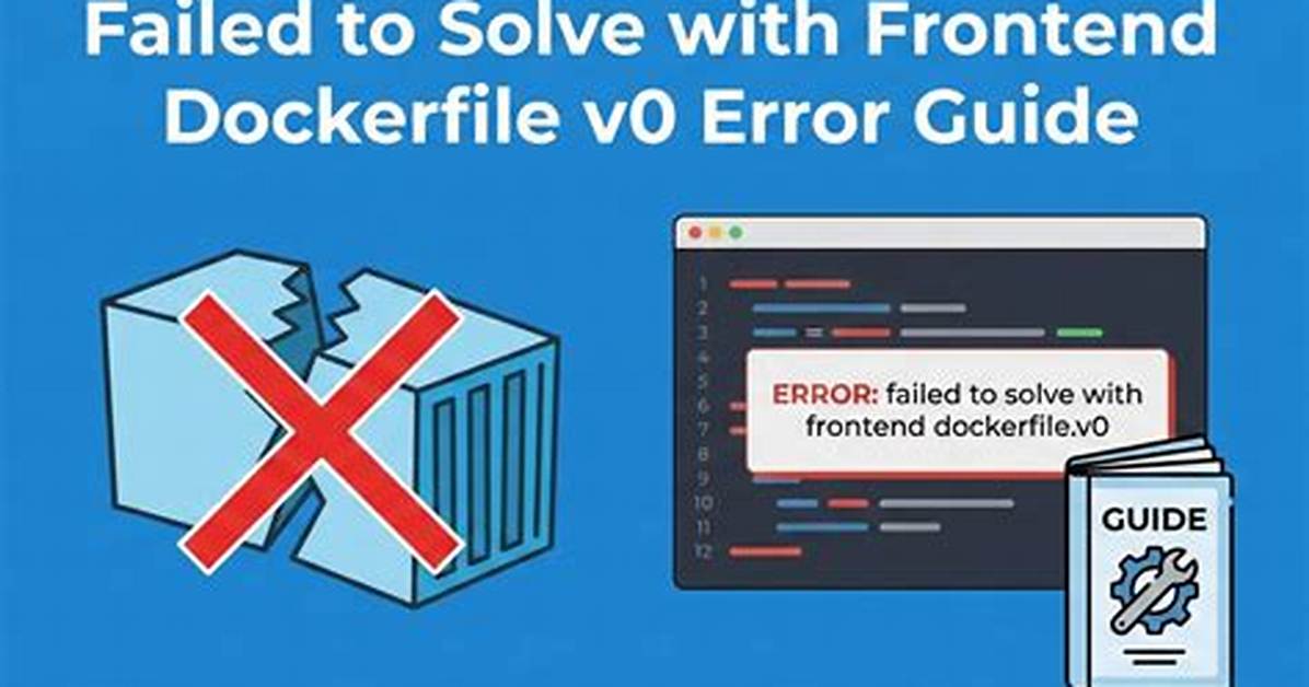 An Error, "Failed to Solve with Frontend Dockerfile. V0"