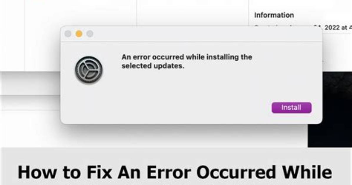 An Error Occurred While Installing One of the File Systems. for More Information, Run the Command "Dmesg"