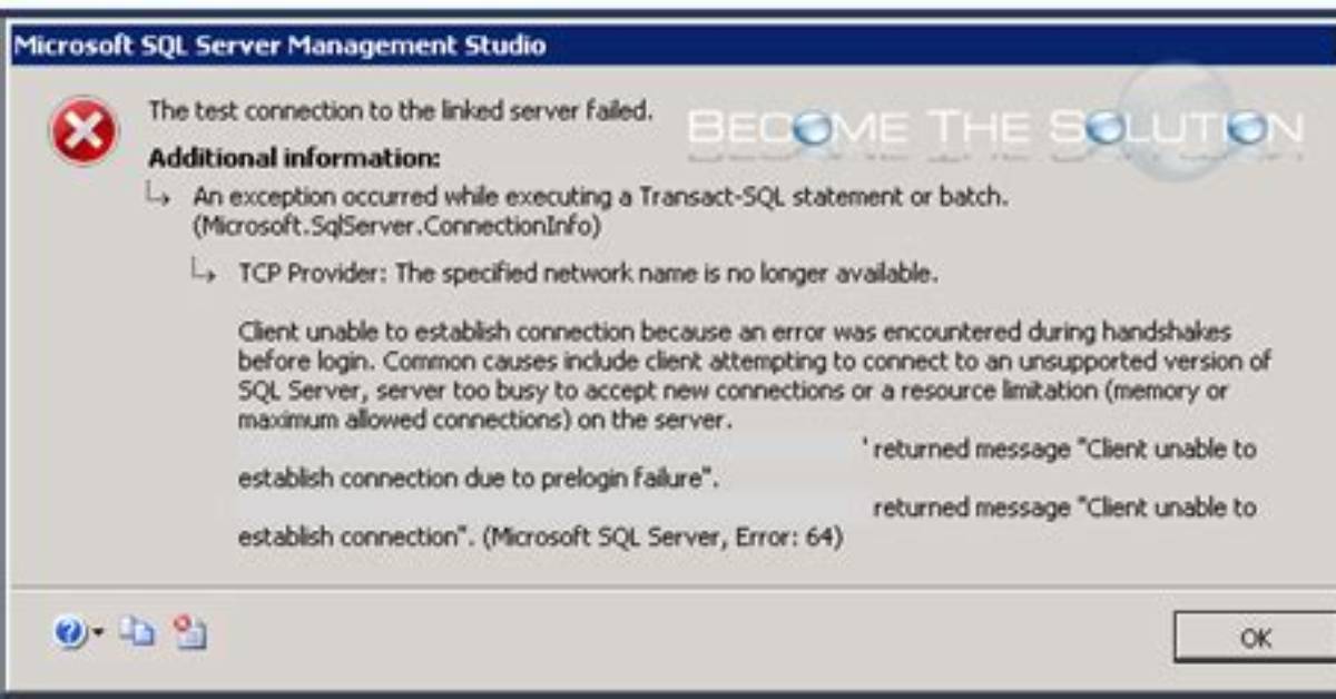 An Exception Occurred While Executing a Transact-Sql Statement or Batch