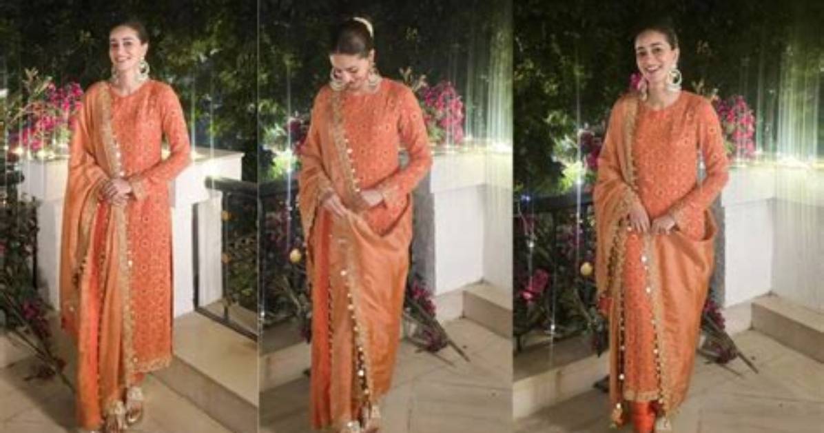Ananya Panday Dons Arpita Mehta's Sequin-Laden Red Saree with a Beautiful Gold Border and Matching Blouse