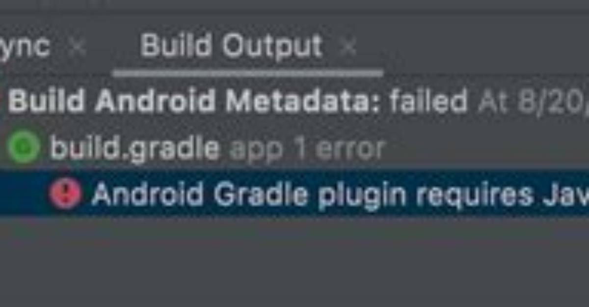 Android Studio Error "Android Gradle Plugin Requires Java 11 to Run. You Are Currently Using Java 1.8"