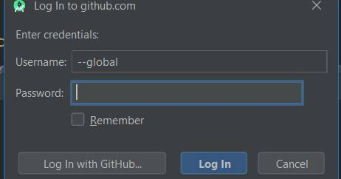 Android Studio: Wrong Username in Git Pull/Fetch Dialog