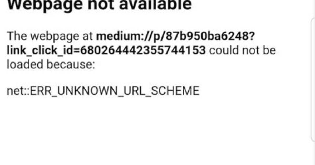 Android Webview Err_Unknown_Url_Scheme