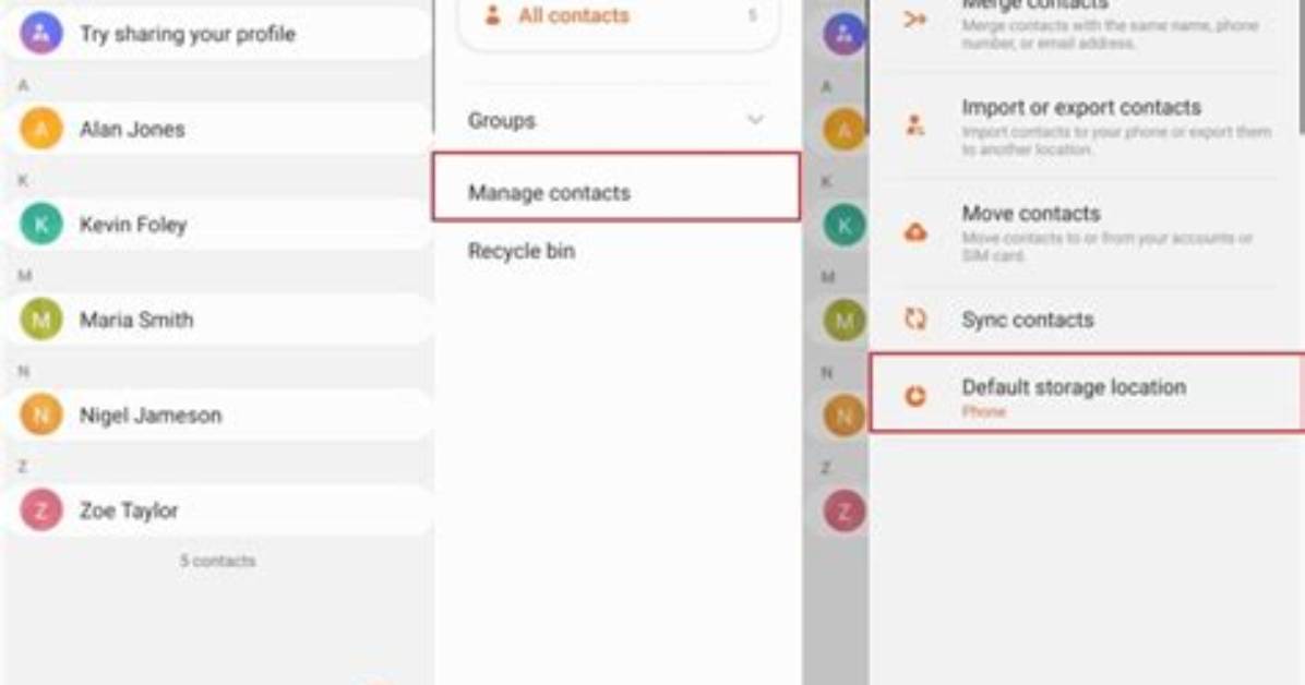 Android Where Are Contacts Stored?