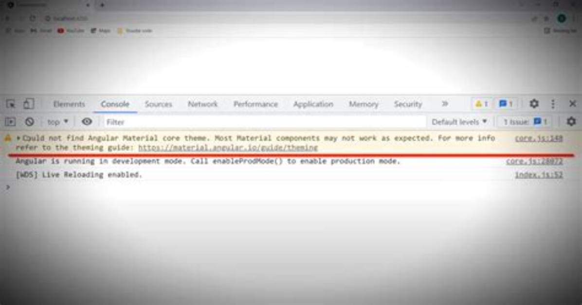 Angular Material Could Not Find Angular Material Core Theme