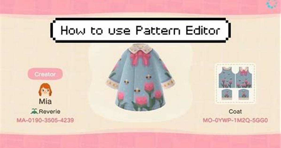 Animal Crossing - New Horizons - Design Pattern Editor Switch