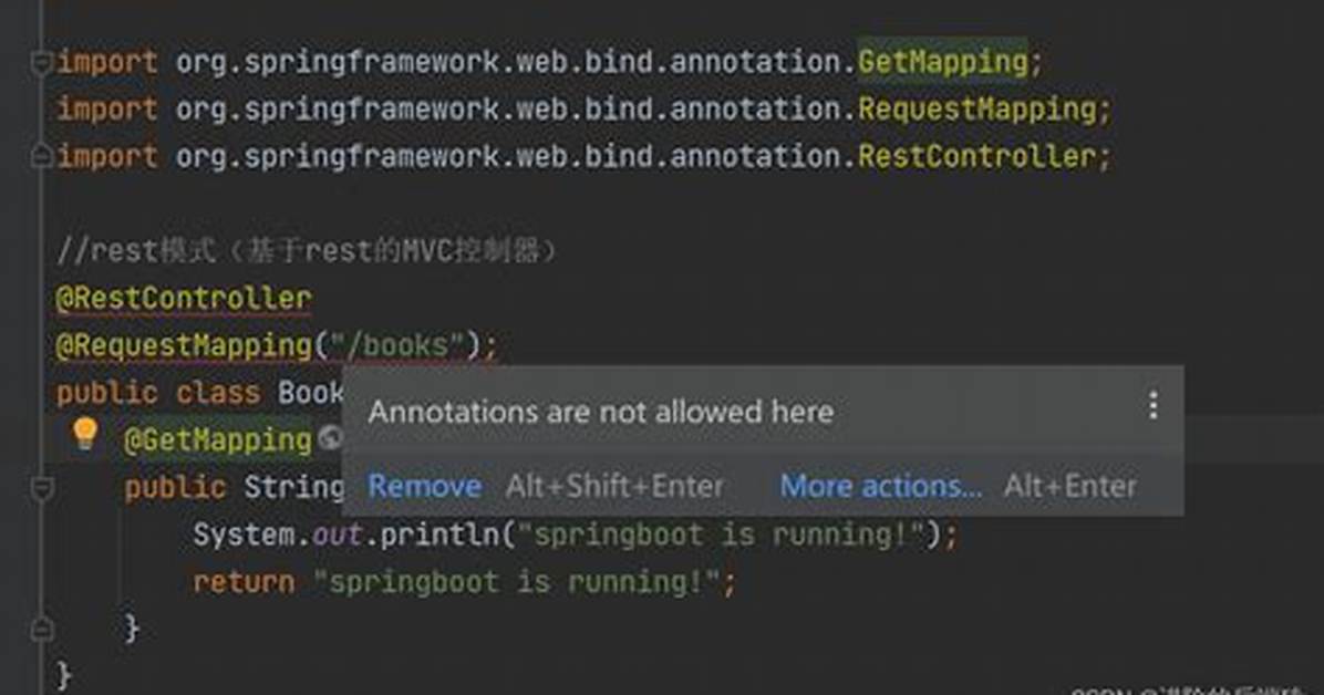 Annotations Are Not Allowed Here