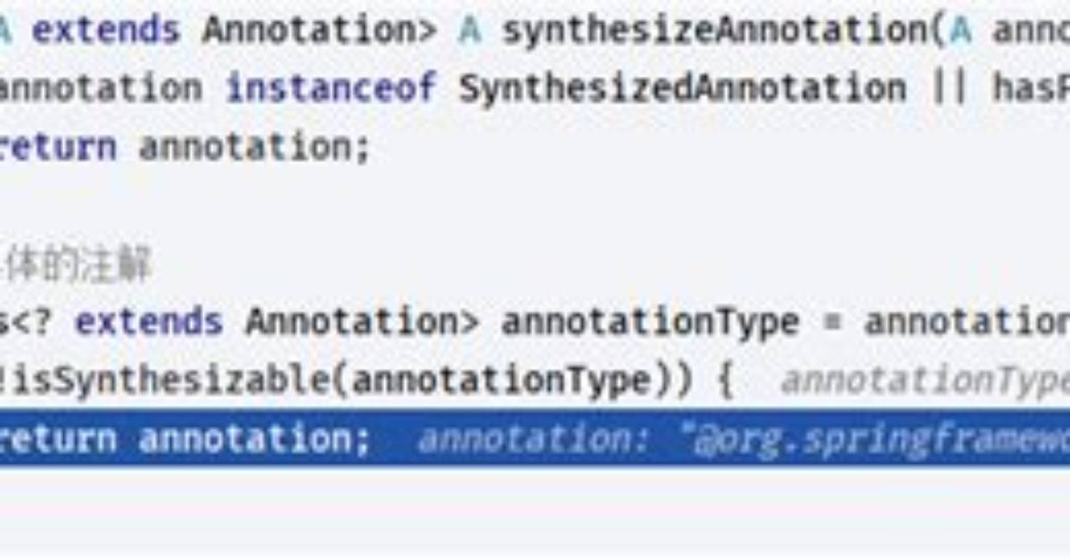 Annotationutils. findAnnotation Returns Null
