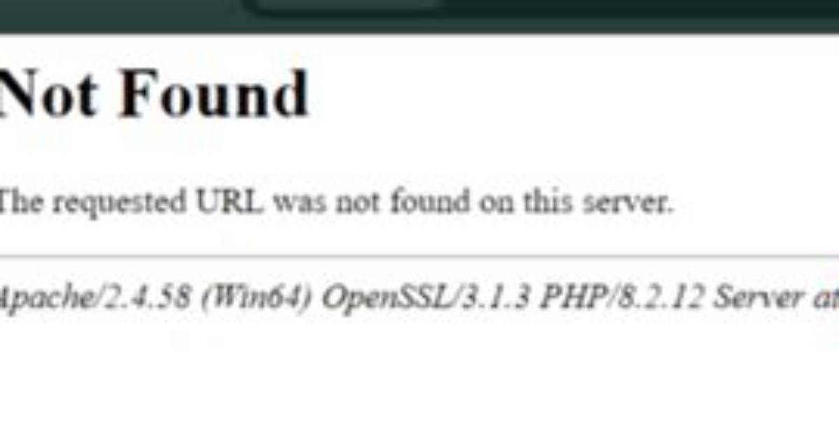 Apache Not Found but Exists
