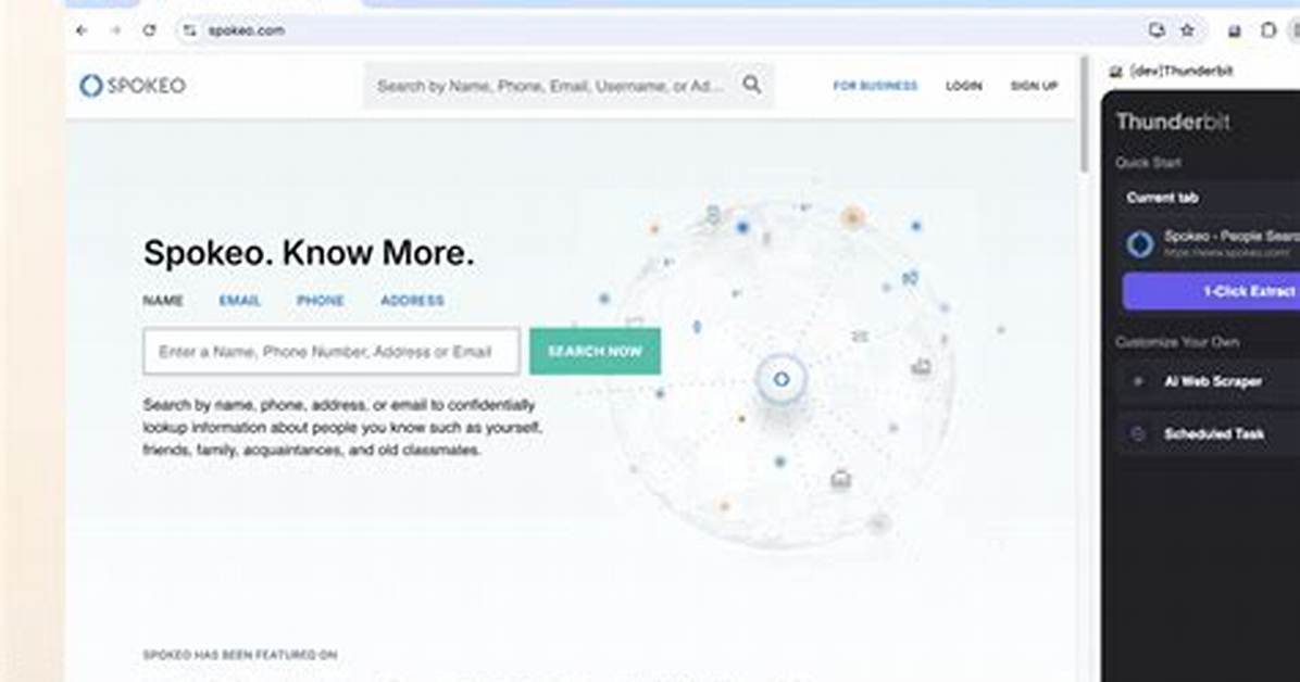 Api for Spokeo? Scraping Spokeo [Closed]