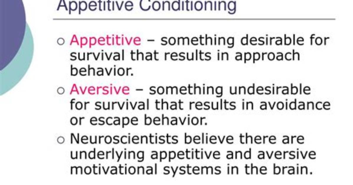 Appetitive Conditioning