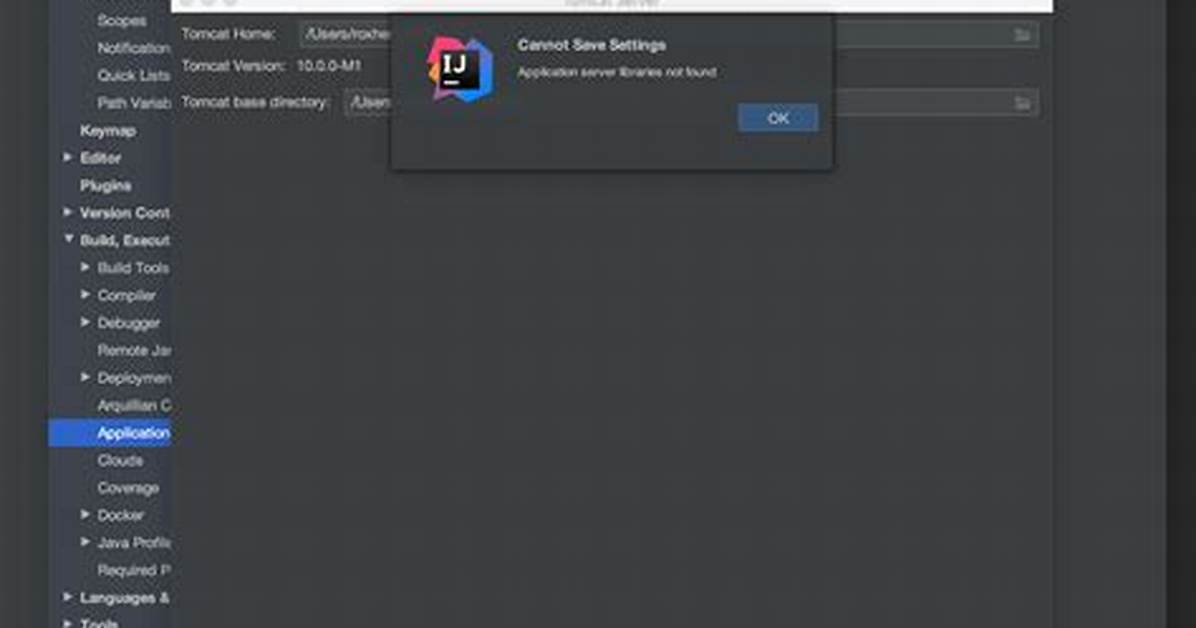 Application Server Libraries Not Found in Intellij