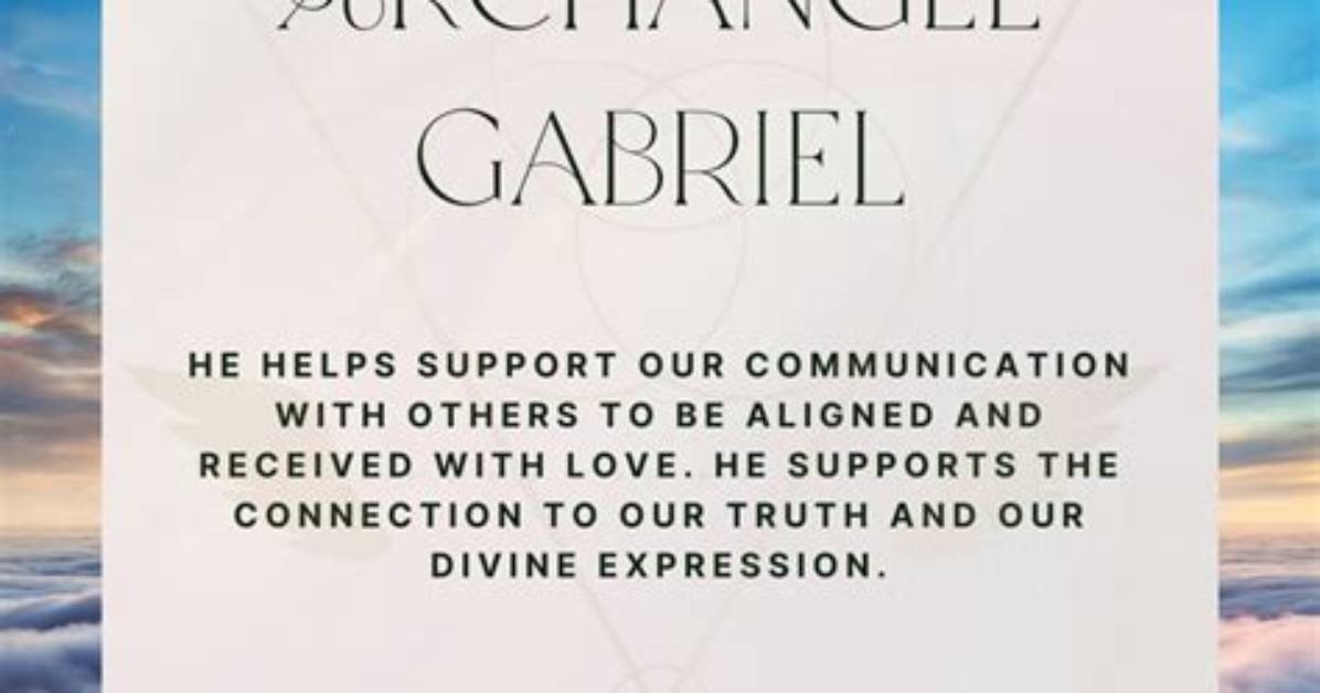 Archangel Gabriel Bless Us Inspiration & Creativity Skills