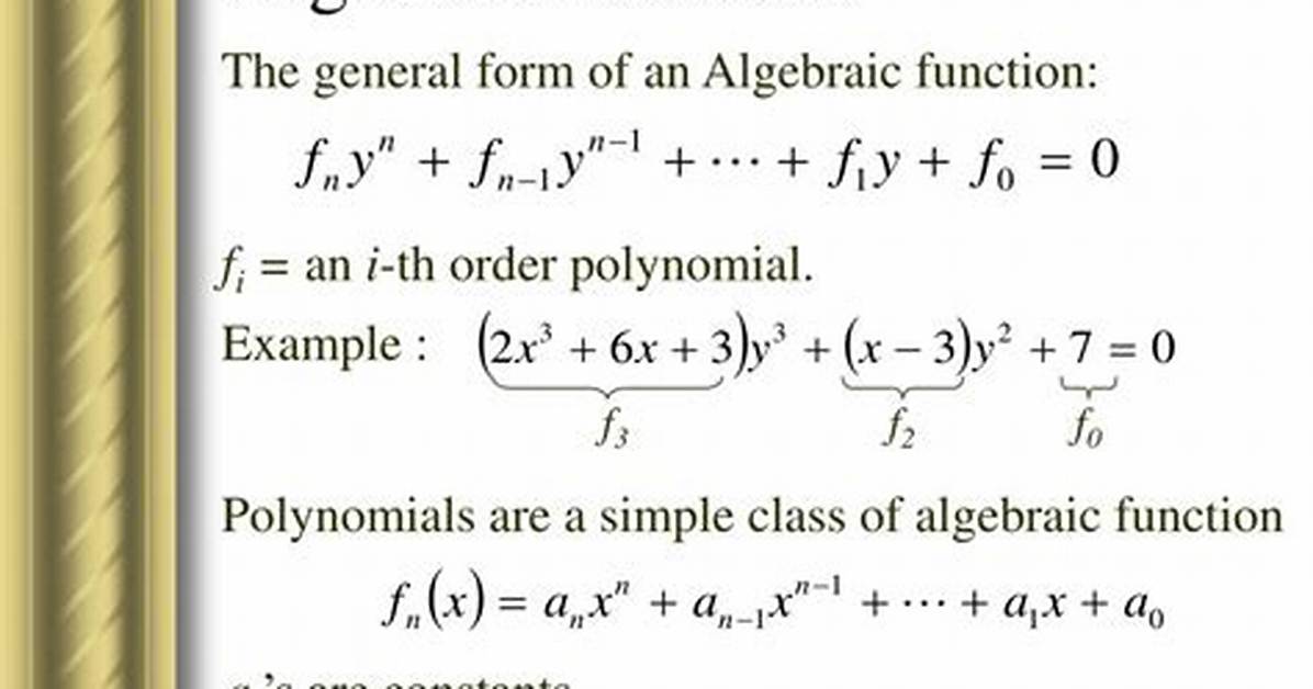 Are Algebraic Functions Analytic?